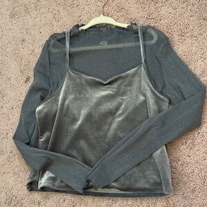 Old Navy Shimmering Gray Top